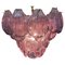 Lámpara de araña italiana de concha rosa, Murano, Imagen 1