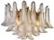 Lámparas de araña de cristal de Murano con pétalos blancos. Juego de 2, Imagen 3