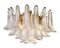 Lámparas de araña de cristal de Murano con pétalos blancos. Juego de 2, Imagen 20