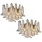 Lámparas de araña de cristal de Murano con pétalos blancos. Juego de 2, Imagen 1