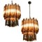 Italian Transparent and Smoked Triedri Chandeliers, Set of 2 1