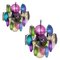 Italian Chandeliers in the style of Vistosi, 1980, Set of 2 1