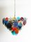 Lámparas de araña italianas con 50 discos de cristal de Murano multicolor. Juego de 2, Imagen 2