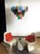 Italian Chandeliers with 50 Multicolored Murano Glass Discs, Set of 2 13