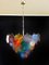 Lámparas de araña italianas con 50 discos de cristal de Murano multicolor. Juego de 2, Imagen 6