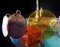 Lámparas de araña italianas con 50 discos de cristal de Murano multicolor. Juego de 2, Imagen 5