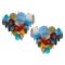 Italian Chandeliers with 50 Multicolored Murano Glass Discs, Set of 2 1