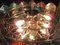 Lámparas de araña italianas con 50 discos de cristal de Murano multicolor. Juego de 2, Imagen 8