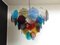 Lámparas de araña italianas con 50 discos de cristal de Murano multicolor. Juego de 2, Imagen 11