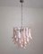 Lámparas de araña italianas de pétalo rosa de Murano. Juego de 2, Imagen 13