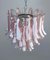 Italian Pink Petal Murano Chandeliers, Set of 2 5