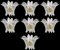 Italian Palmette Murano Sconces in Barovier & Toso Style, Set of 4 6