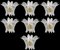 Italienische Palmette Murano Wandleuchten im Barovier & Toso Stil, 4er Set 6