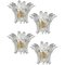 Italienische Palmette Murano Wandleuchten im Barovier & Toso Stil, 4er Set 1