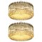 Mid-Century Italian Triedri Chandeliers in Murano Glass, Set of 2, Image 1