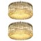 Mid-Century Italian Triedri Chandeliers in Murano Glass, Set of 2, Image 1