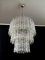 Lámpara de araña grande de tubos de cristal de Murano de tres niveles. Juego de 2, Imagen 3