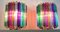 Lampes de Bureau Quadriedri Multicolores, Murano, 1990s, Set de 2 3
