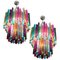 Multi-Color Triedri Chandeliers in Murano, 1970s, Set of 2, Image 1
