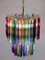 Multi-Color Triedri Chandeliers in Murano, 1970s, Set of 2 11