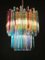 Multi-Color Triedri Chandeliers in Murano, 1970s, Set of 2 4