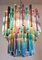 Multi-Color Triedri Chandeliers in Murano, 1970s, Set of 2, Image 6