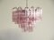 Italian Pink Glass Tube Chandeliers, 1970s, Set of 2 9