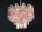 Italian Pink Glass Tube Chandeliers, 1970s, Set of 2 10