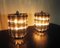 Lámparas de mesa Quadriedri de Murano transparentes y ahumadas, años 90. Juego de 2, Imagen 4
