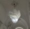 Lámparas de araña de Murano italianas Quadriedri con marco de metal dorado. Juego de 2, Imagen 7