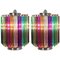 Multicolored Quadriedri Table Lamps, Murano, 1990s, Set of 2 1