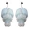 Lámparas de araña Tronchi de cristal de Murano estilo Toni Zuccheri para Venini. Juego de 2, Imagen 1