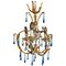 Venetian Blue Drops Chandelier, 1970s 1