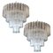 Murano Glass Chandeliers in the of Style Toni Zuccheri for Venini, Set of 2, Image 1