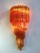 Italian Sconces with 41 Amber Colored Glasses, 1980s, Set of 2, Image 5