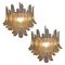 Italian Amber Petal Chandeliers, Murano, Set of 2, Image 1