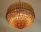 Quadriedri Murano Glass Chandelier with Amber Prism & Gold Frame, Image 11