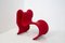 Roter Fiocco Armlehnstuhl von Gianni Pareschi für Busnelli 1