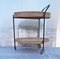 Tripod Tea Trolley with Black Lacquered Iron Frame, Castors & Removable Basket Trays, 1970s, Image 6