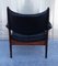 Fauteuil Mid-Century Scandinave avec Structure en Palissandre et Cuir Noir, 1960s 6