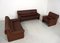 DS 68 Sofa Set in Brown Leather from De Sede, Set of 3 6