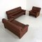 DS 68 Sofa Set in Brown Leather from De Sede, Set of 3 7