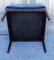 Square Scandinavian Stool with a Rosewood Frame and Blue Fabric Cover, 1960s 7