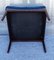 Square Scandinavian Stool with a Rosewood Frame and Blue Fabric Cover, 1960s, Image 7