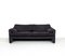 Maralunga Sofa aus dunkelgrauem Samt von Vico Magistretti für Cassina 1