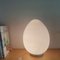 Large Minimalist Egg Shaped Table Lamp in Blue Opaline Glass from Vianne, 1960s 3