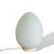 Large Minimalist Egg Shaped Table Lamp in Blue Opaline Glass from Vianne, 1960s 1