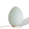 Large Minimalist Egg Shaped Table Lamp in Blue Opaline Glass from Vianne, 1960s, Image 1
