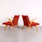 Mid-Century Lounge Chairs in Red, Set of 2 2
