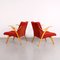 Mid-Century Lounge Chairs in Red, Set of 2, Image 2